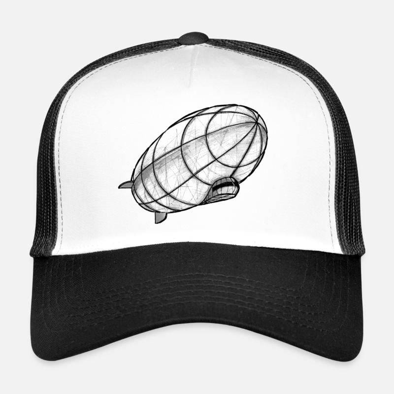 Zeppelin Zeichnung Perspektive Trucker Cap