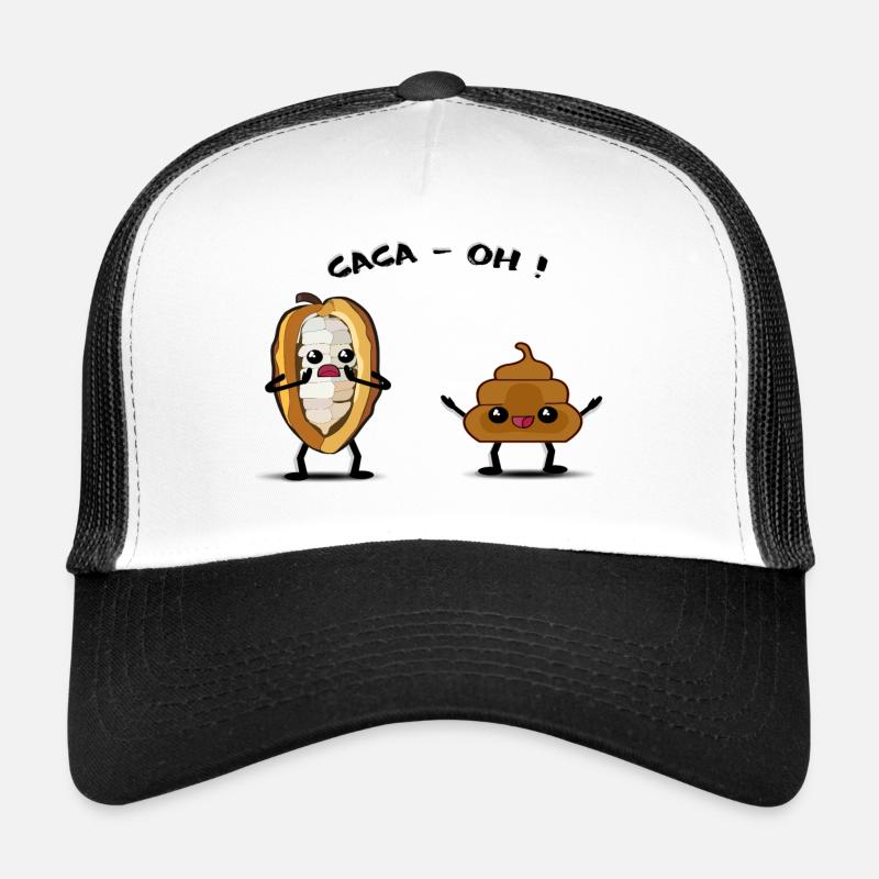 Merde-oh - Casquette trucker  - blanc/noir