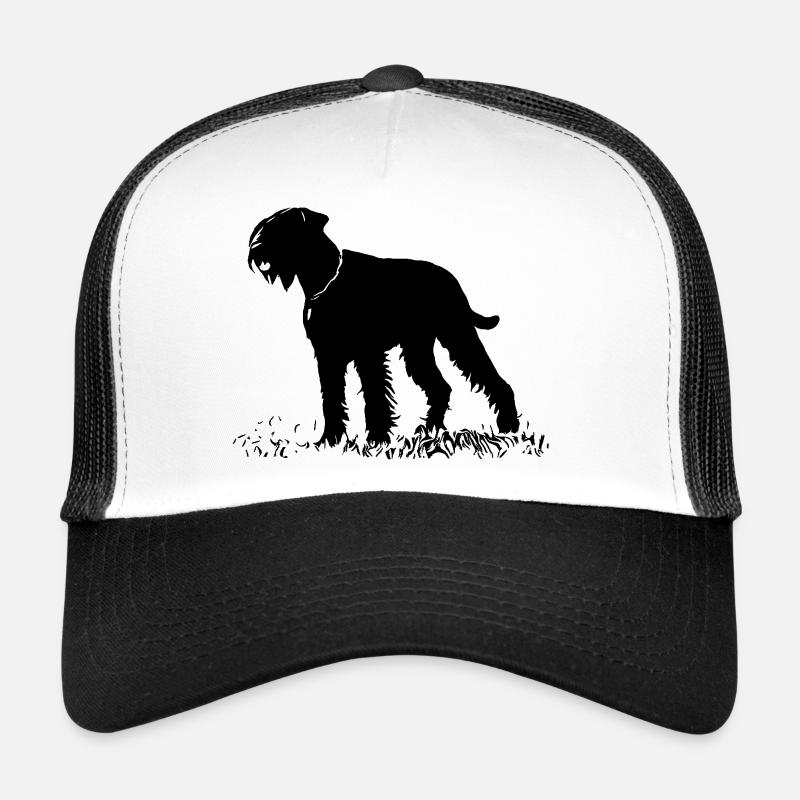Riesenschnauzer / Schnauzer Hunde Design Geschenk - Trucker Cap - Weiß/Schwarz