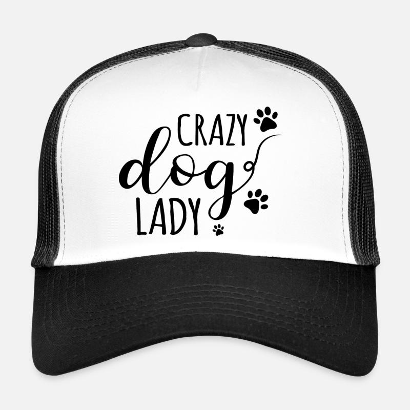 Crazy Dog Lady - Trucker Cap - Weiß/Schwarz