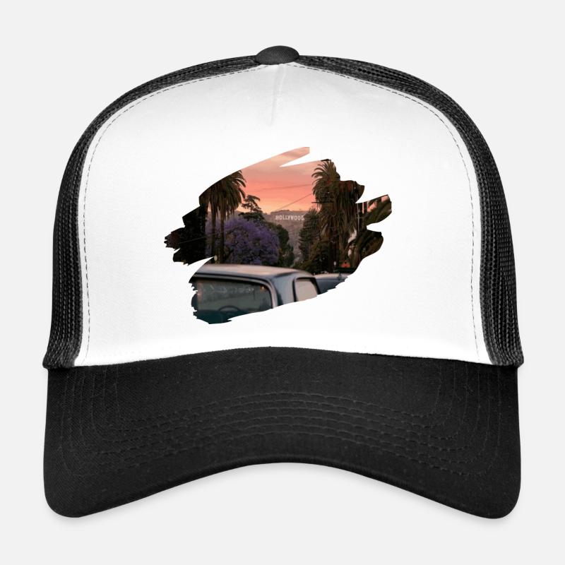 Hollywood Sign - Trucker Cap - Weiß/Schwarz
