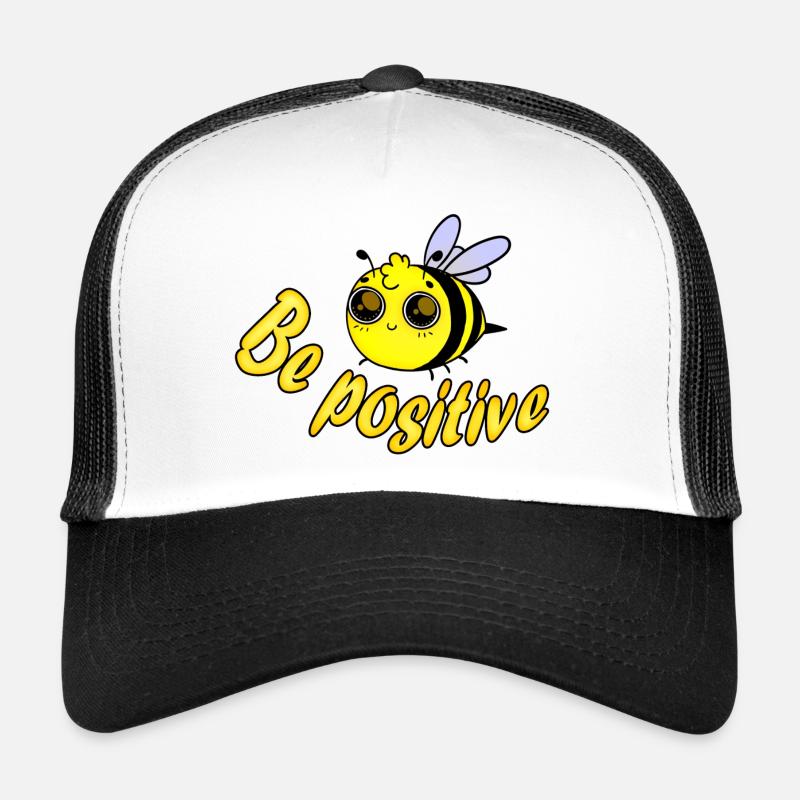Biene positiv - Trucker Cap - Weiß/Schwarz