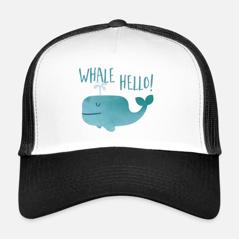 Whale Hello - Whale - Trucker Cap - white/black