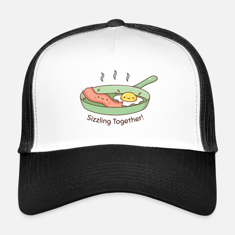 Doodle mignon oeuf et bacon grésillant ensemble Casquette trucker 