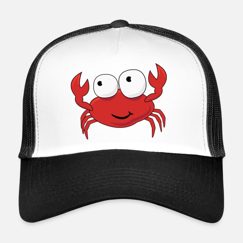 Krabbe mit Glubschaugen - Trucker Cap - Weiß/Schwarz