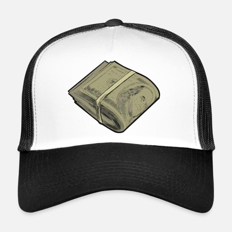 Conception de paquet de devises dollar roll Casquette trucker 