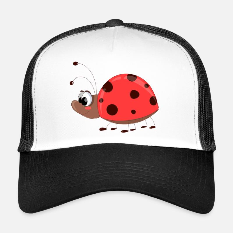 Marienkäfer / Süß / Ich bin ein Marienkäfer - Trucker Cap - Weiß/Schwarz