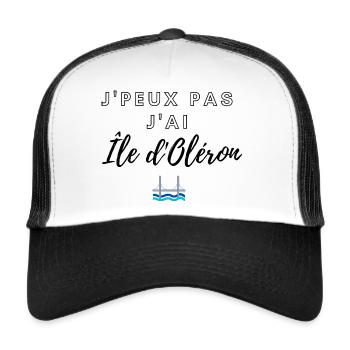 J'PEUX PAS J'AI ÎLE D'OLÉRON! - Casquette trucker  - blanc/noir - Devant