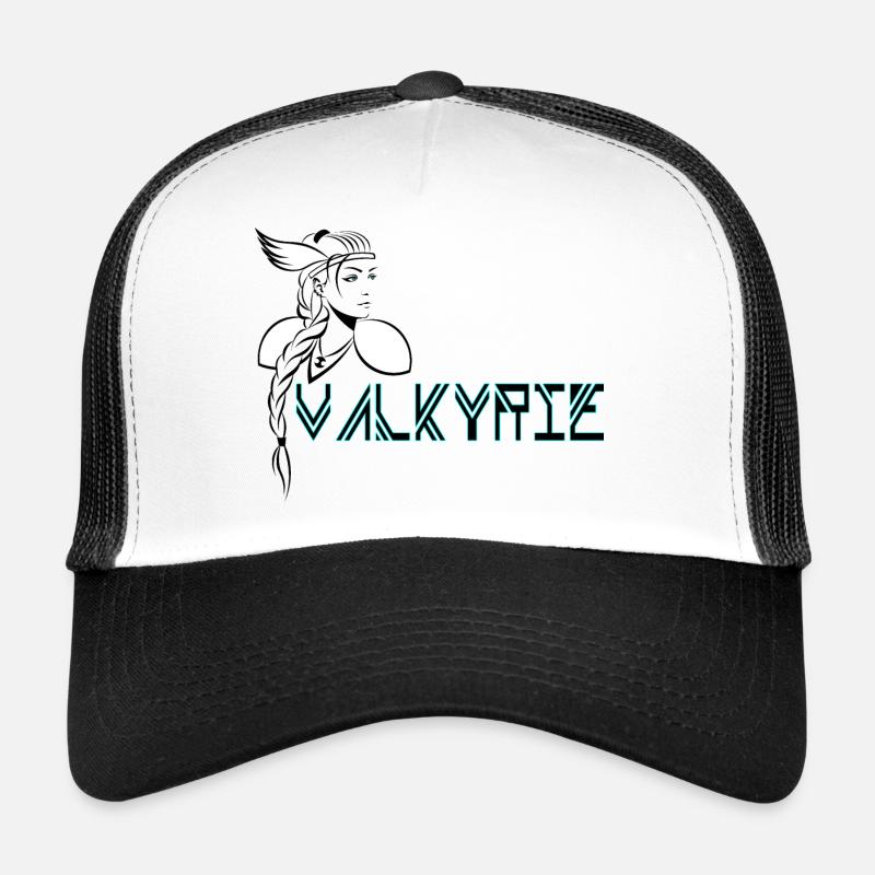 VALKYRIE blue - Casquette trucker - blanc/noir