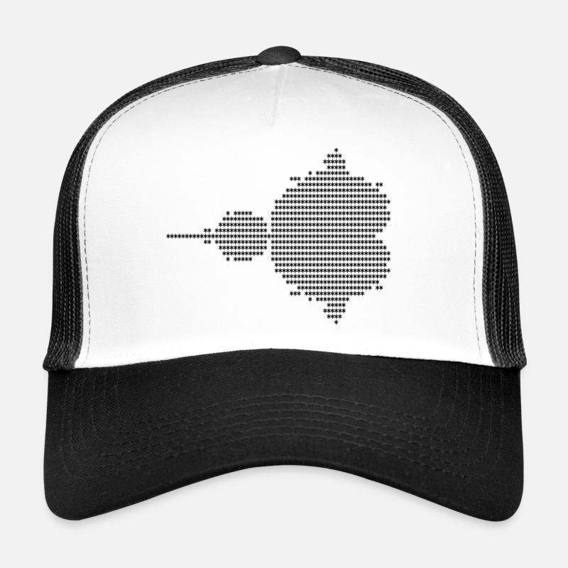 Mandelbrot Ascii - schwarz - Trucker Cap - Weiß/Schwarz
