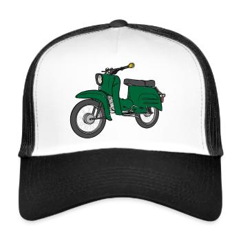 Schwalbe Schwälbchen Simson Suhl - Trucker Cap - Weiß/Schwarz - Vorne