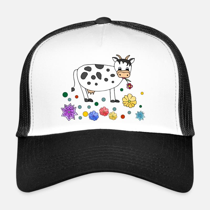 Kuh - Trucker Cap - Weiß/Schwarz