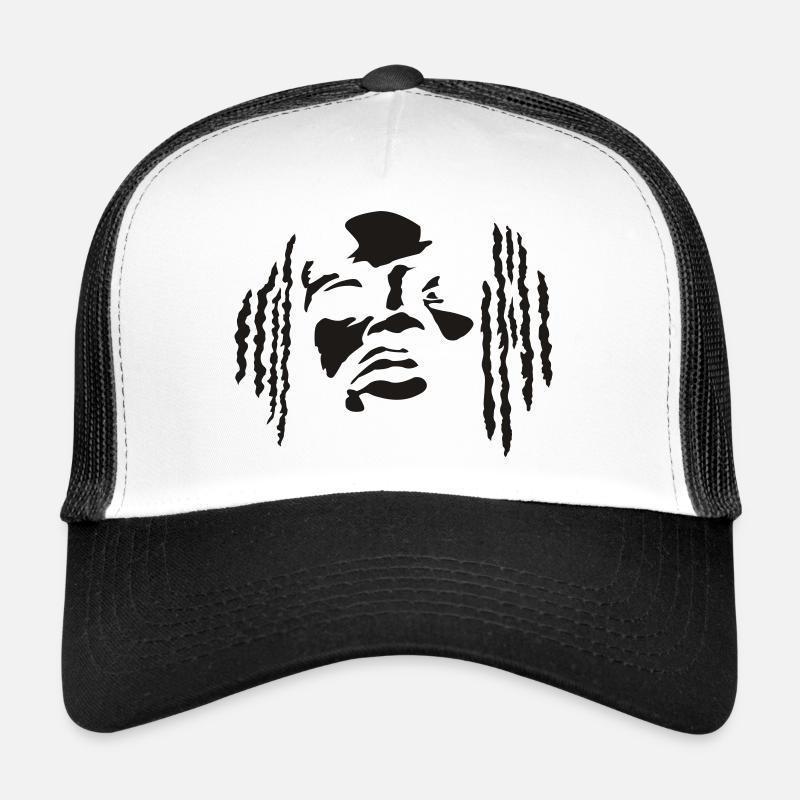 Rasta - Casquette trucker  - blanc/noir