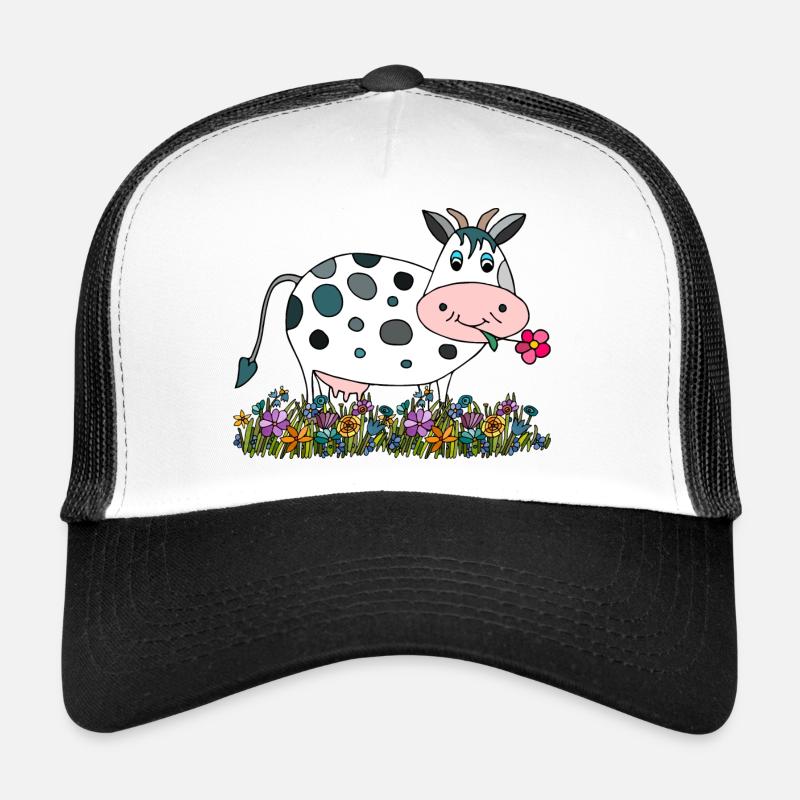 Kuh - Trucker Cap - Weiß/Schwarz