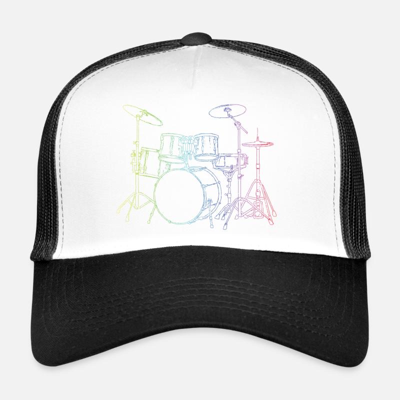 Drumset Sticks Drummer Drums Drummer Trucker Cap