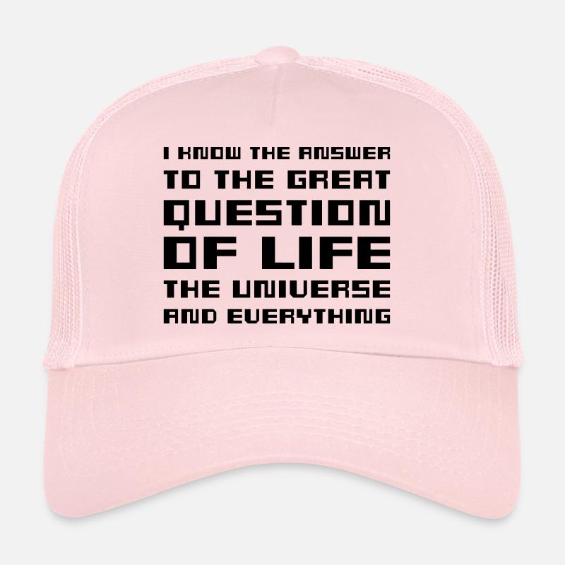 I know the answer - Hitchhiker's Guide Trucker Cap