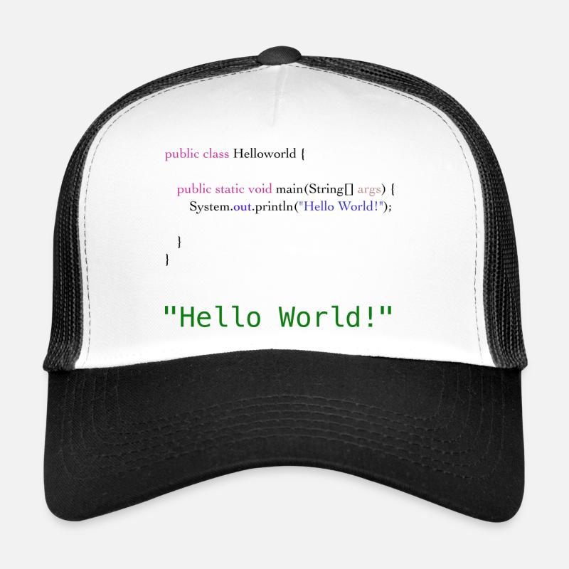 Hello World Code Trucker Cap