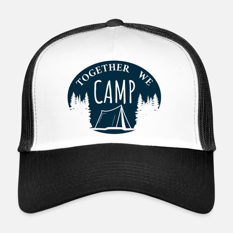 Ensemble, nous campons - Camping Trees Forest Mountains Casquette trucker 