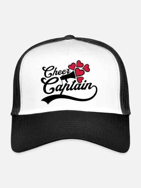 Cheer cheering On Cheer Captain Megafon - Trucker Cap - white/black - Front