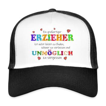 Ein großartiger Erzieher, unmöglich zu vergessen - Trucker Cap - Weiß/Schwarz - Vorne