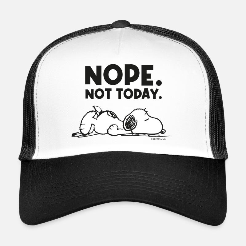 Peanuts Snoopy Nope Not Today - Trucker Cap - white/black
