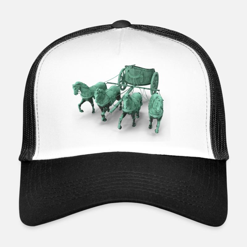 Streitwagen Statue 3D - Quadriga Chariot Statue Trucker Cap
