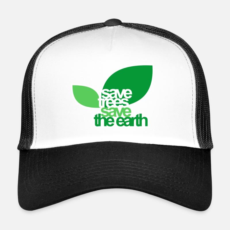 SAVE TREES - Trucker Cap - white/black