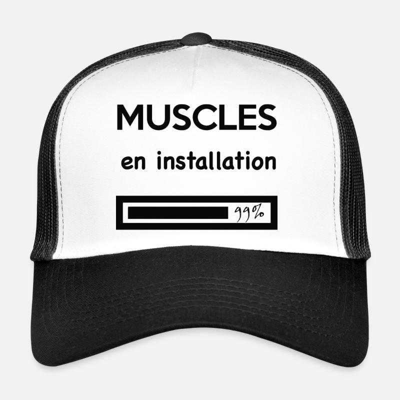 Muscles en installation - Casquette trucker - blanc/noir