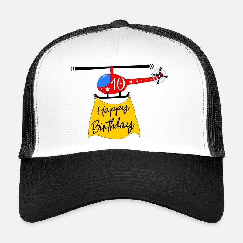 Hubschrauber Happy Birthday 10 Trucker Cap