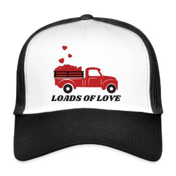 Loads of love - Casquette trucker  - blanc/noir - Devant