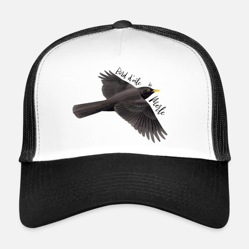Flügelrand der Amsel - Trucker Cap - Weiß/Schwarz