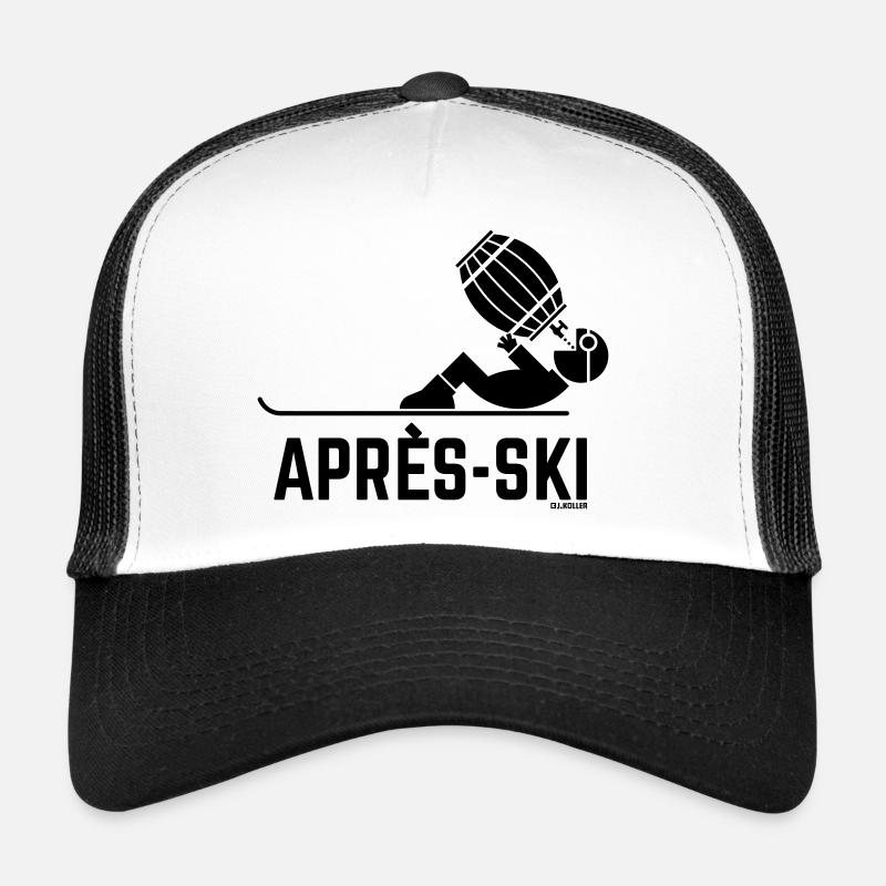 Après-Ski (Apres Ski Biertrinker Bierfass / Black) Trucker Cap