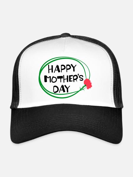 Happy Mother's Day lettering 3 - Trucker Cap - white/black - Front