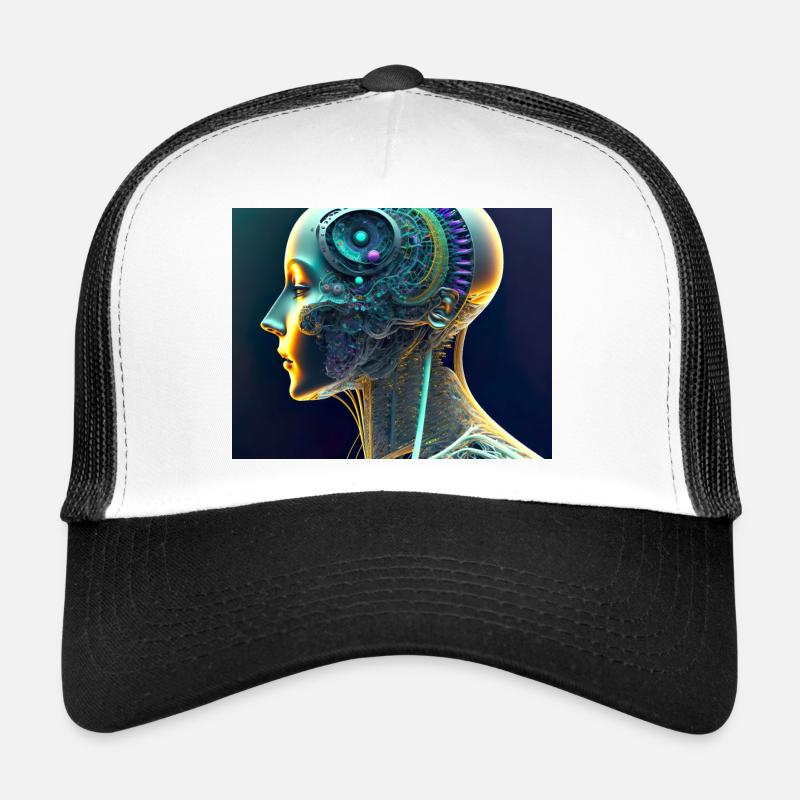 Mechanical brain Trucker Cap