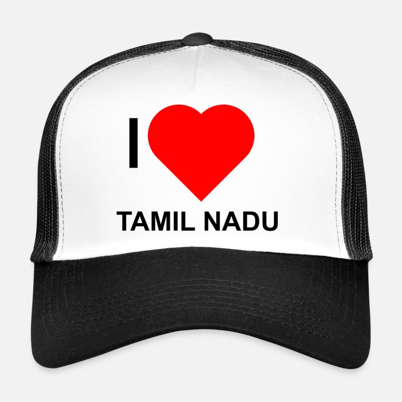 Tamil Nadu - Casquette trucker  - blanc/noir