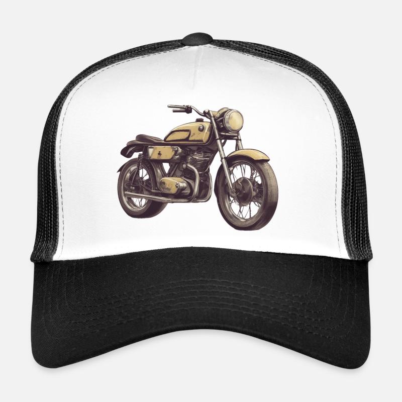 a cool bike from the 90s - Trucker Cap - Weiß/Schwarz