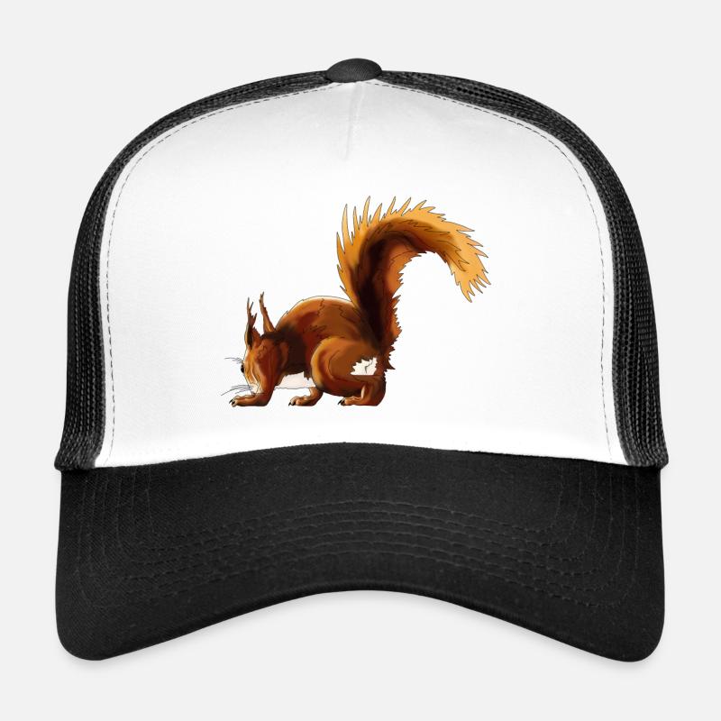 Eichhörnchen Flausch Herbst-Edition - Trucker Cap - Weiß/Schwarz