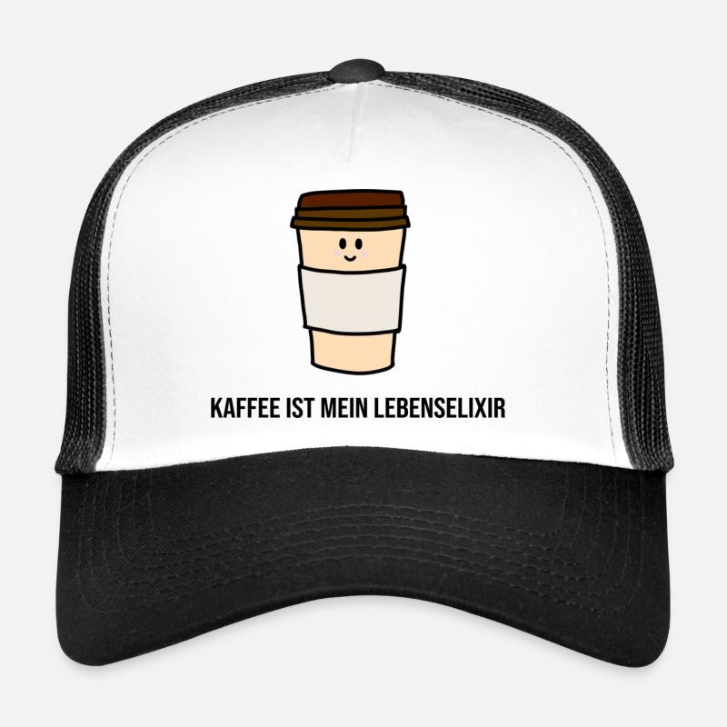 Kaffee ist mein Lebenselixir lustig Sprüche Trucker Cap