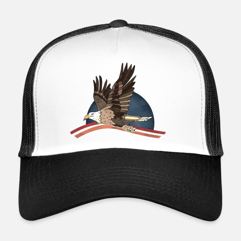 Oiseau - Casquette trucker  - blanc/noir