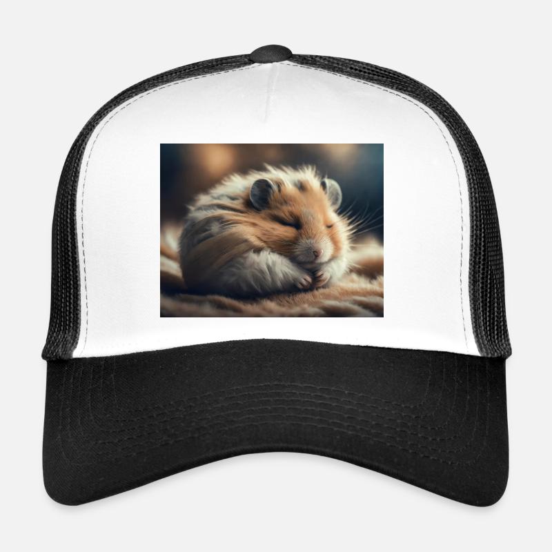 Cute animals doing hibernation – hamster Trucker Cap