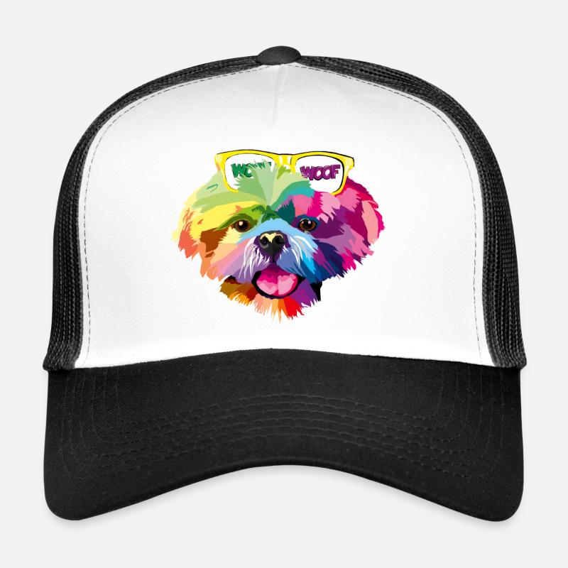 Malteser Hund bunt regenbogen Trucker Cap