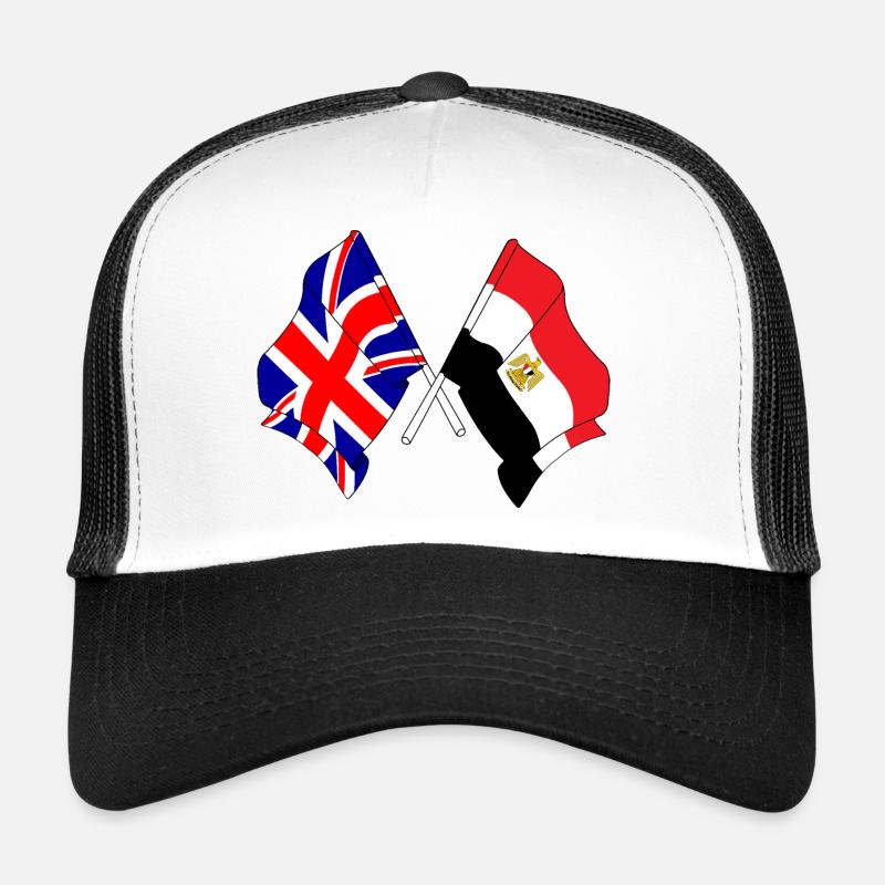 Drapeau de l’Angleterre et drapeau de l’Égypte Casquette trucker 