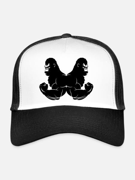 Gorilla 2 - Trucker Cap - white/black - Front