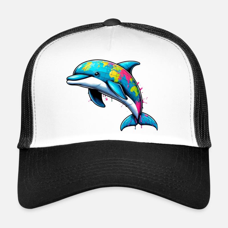 Globe de dauphin monde planète Terre Casquette trucker 