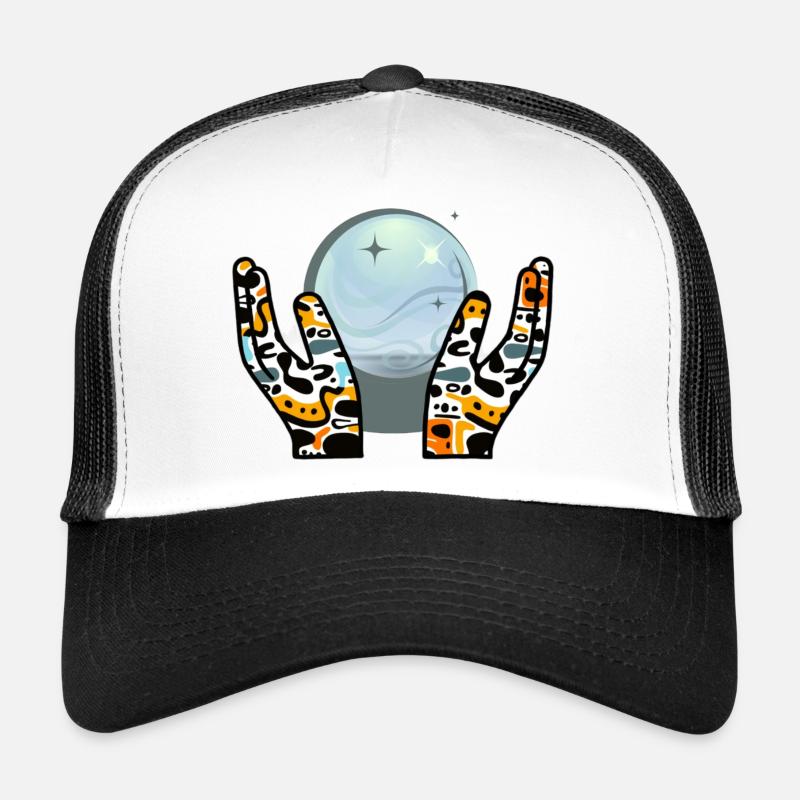 Mains magiques avec boule de verre Casquette trucker 