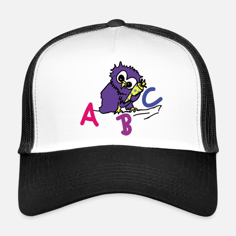 ABC Owl - Trucker Cap - white/black