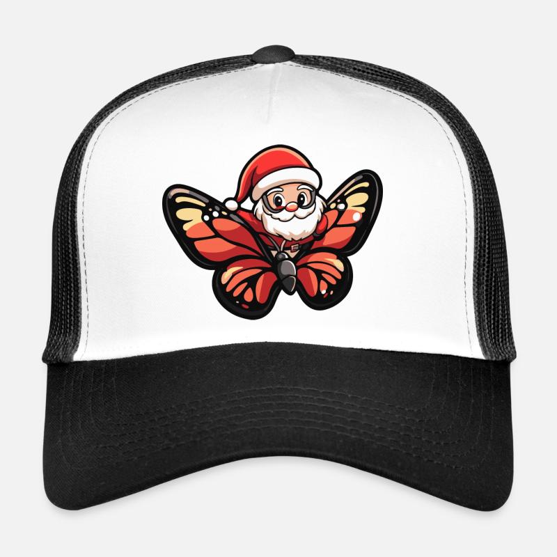 Papillon Père Noël Dessin animé Casquette trucker 