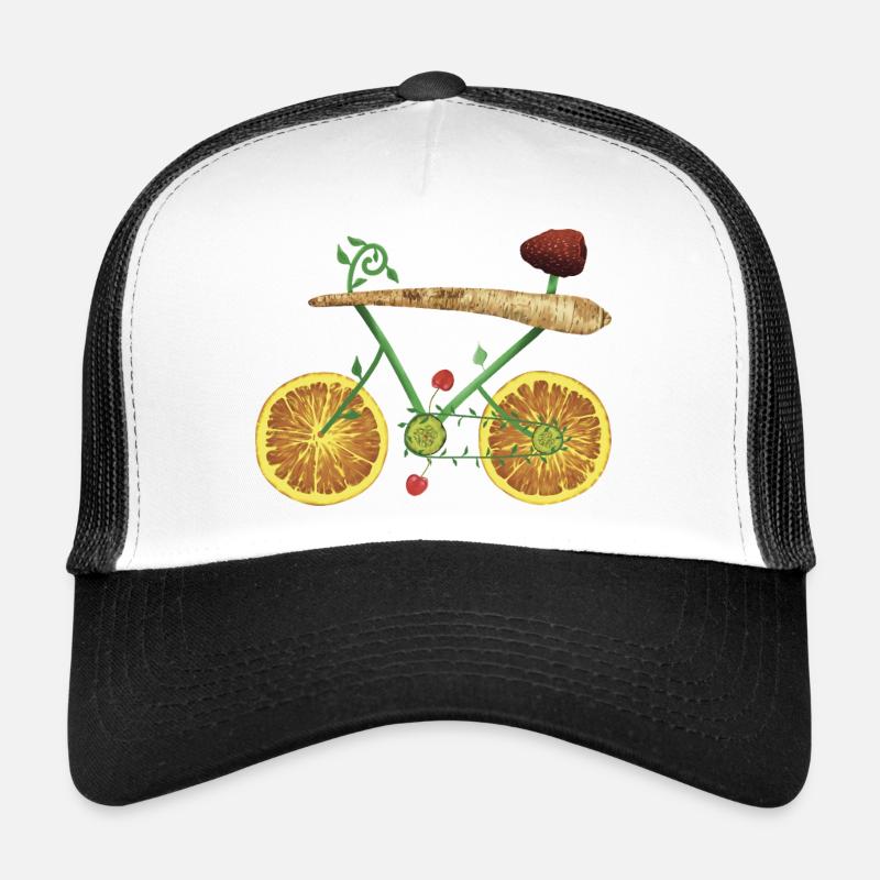 Fruity bike design with orange slices Trucker Cap