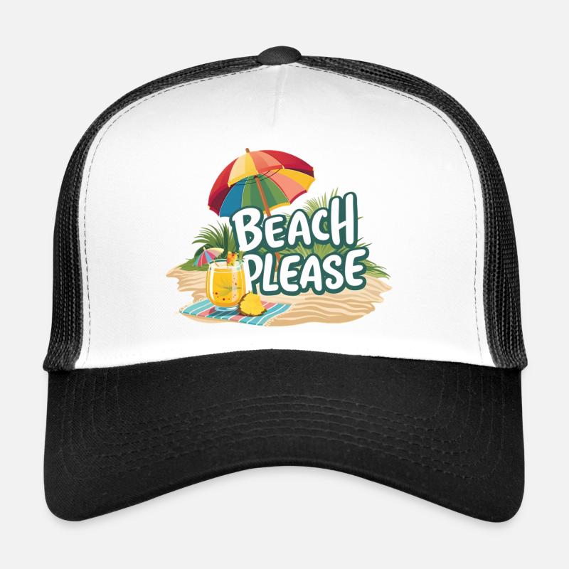 Beach Please Trucker Cap