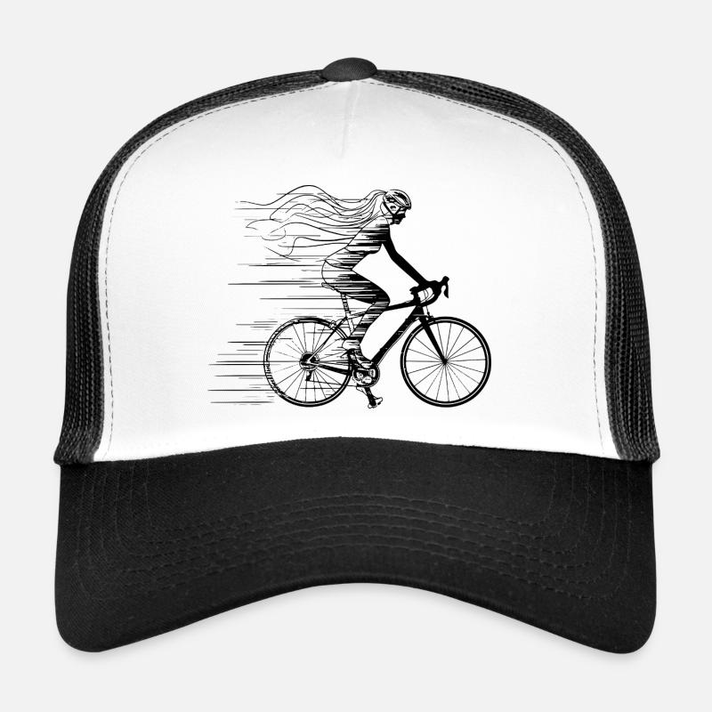Radfahrerin Line Art Trucker Cap
